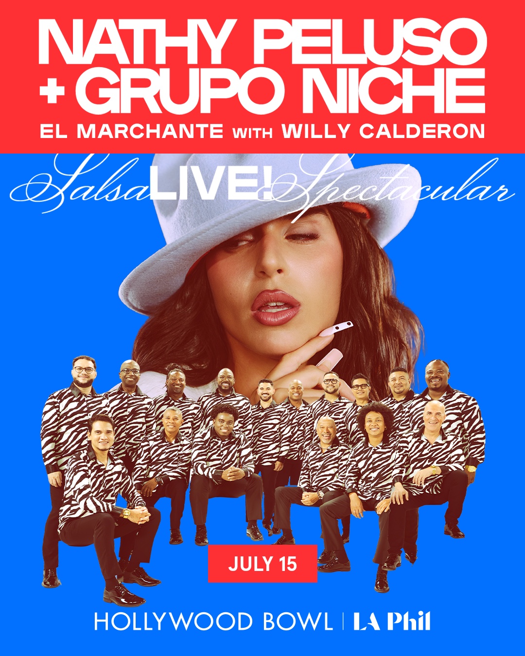 Salsa Spectacular · Nathy Peluso y Grupo Niche · Hollywood Bowl, Los Ángeles · 15 de julio de 2026